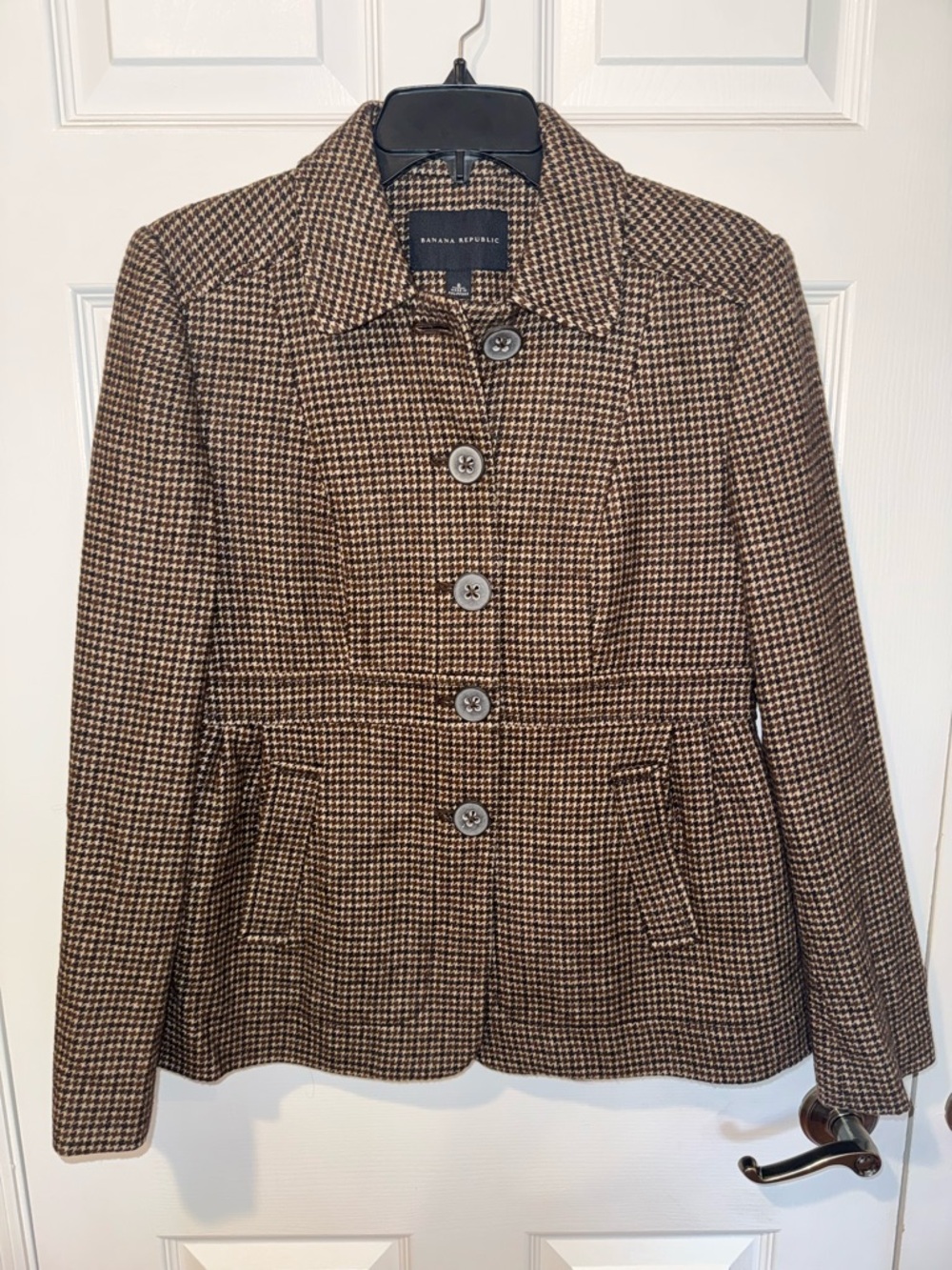 Banana Republic Brown Houndstooth Jacket
